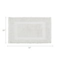 thumbnail image 3 of Jean Pierre New York Sophie Border 100% Cotton Bath Mat - Non-Slip Bath Rug - White - 20" x 32", 3 of 8