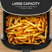Air Fryer, 6-Quart Smart Air Fryer, 12-in-1 Functions - Air Fry, Roast, Reheat, Dehydrate, Bake, Steam, and More, 400°F Max Temperature, Beige