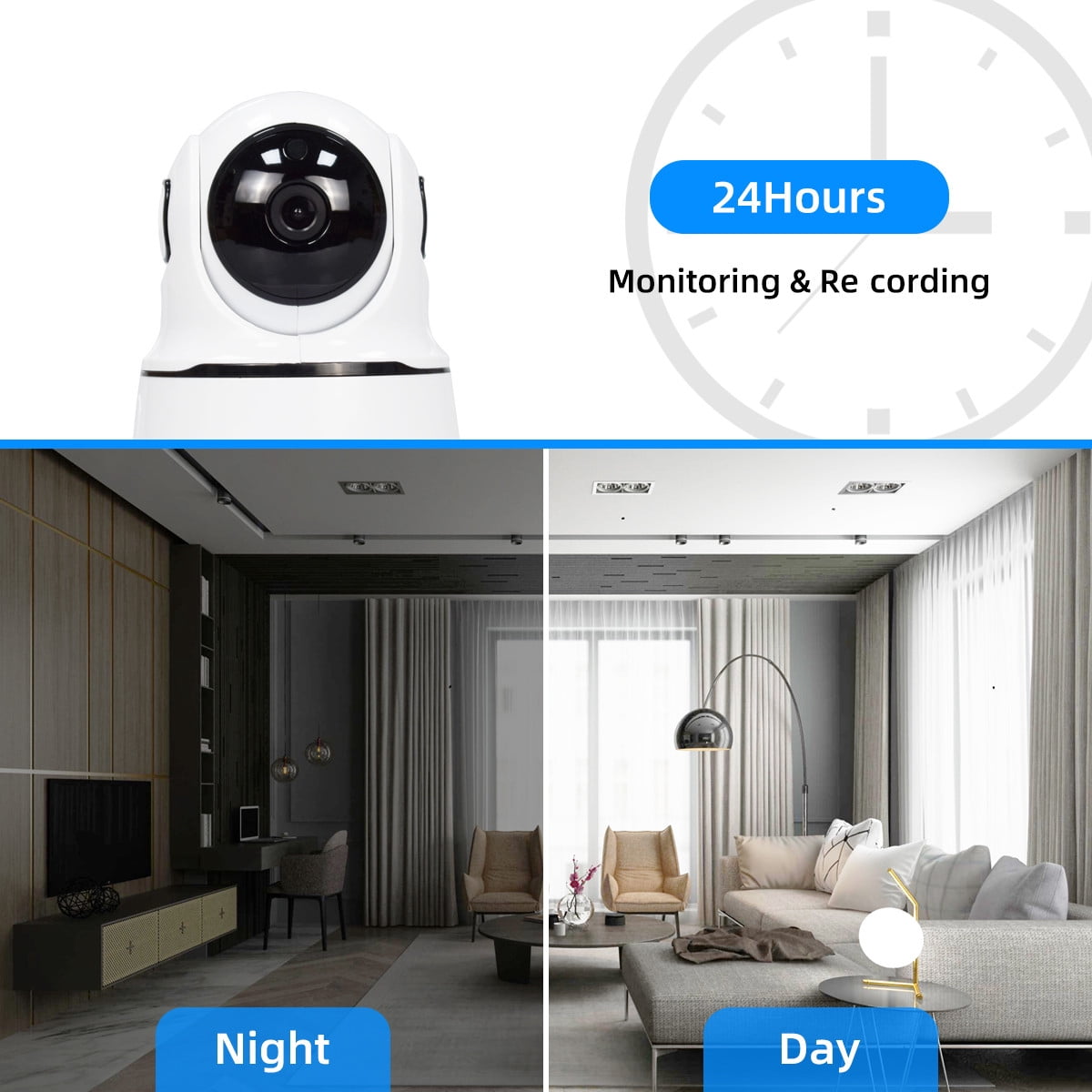 Indoor Security Camera Wireless WiFi HD 1080P Smart Home Surveillance System with 360 Degree Pan Tilt Remote Access Motion Detection and Two Way Audio for Baby Pet Monitor