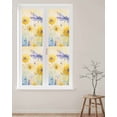 thumbnail image 2 of Window Privacy Film Purple Yellow Dragonfly Stained Glass Window Film Decorative Sun Block Window Cover Watercolor Spring Floral Window Clings Static Adhesive Sticker for Bathroom 17.7"x78.7", 2 of 7