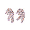 thumbnail image 2 of RUINIXCW Toddler Baby Girl Halloween Silk Stain Pajamas Set Kids Fall Winter PJS Set Sleepwear Ghost Bow Print Fuzzy Cuffs Long Sleeve Button Down Shirt and Pants Set Loungewear Homewear 1-7Years, 2 of 8