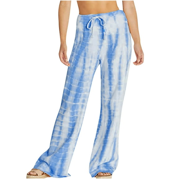 ZZwxWA Pants for Women, Fashion Women Print Lightweight and Breathab Casual Loose Trouser Wide Leg Pants Gym Pants Women Holiday Deals