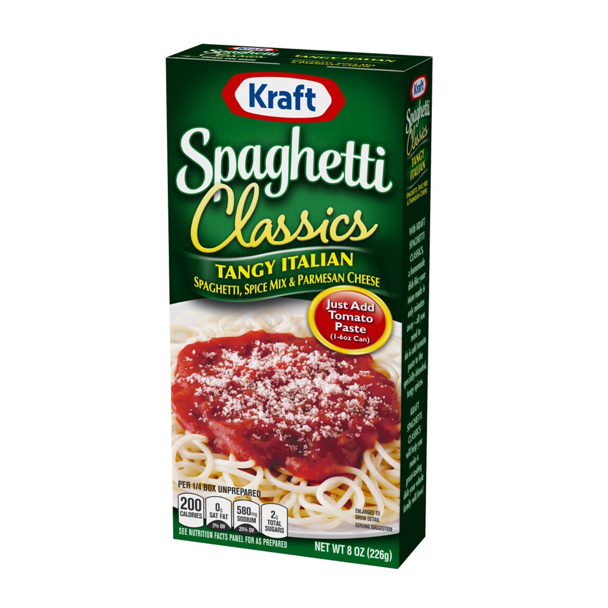 Kraft Spaghetti Classics Tangy Italian, Spices, & Parmesan Cheese Meal Mix, 8 oz (Pack of 3)