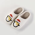 thumbnail image 2 of Interior Difusas Navideñas Antideslizantes Con Pingüino Dibujos Animados para Hombres Y Mujeres, 2 of 9
