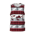 thumbnail image 2 of Easygdp Buffalo Plaid Forest Men's Mesh Basketball Jersey Quick Drying Sleeveless Shirts Fitted Muscle Tank Tops Sport Round Neck T-Shirt - 3X-Large, 2 of 9