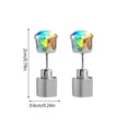 thumbnail image 2 of LED Earrings, Shiny Glowing LED Lighting Up Stylish Earring Studs Crown Shap Ear Drop Stud, Wedding Rave Dance Party Night Out Halloween Christmas Decoration Present for Women Men, 2 of 8