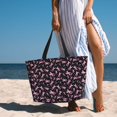 thumbnail image 6 of Xecao Breast Cancer Awareness (2) for versatile beach bag for women includes zipper pockets and waterproof material, ideal for vacations and adventures., 6 of 7