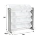 thumbnail image 3 of Natural Wood/White Kids Toy Organizer with 12 Storage Bins, 3 of 8