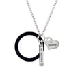 thumbnail image 2 of Delight Jewelry Acrylic 1 1/2" Ring Black Always My Mother Bar Zoe Necklace, 2 of 4