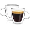 thumbnail image 1 of Juego de 2 tazas de café espresso con aislamiento de doble pared, 5,4 oz de vidrio para shots de café espresso, 1 of 7