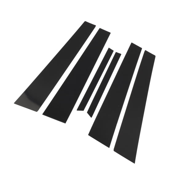 Unique Bargains 6 Pcs Door Pillar Window Trim for Mercedes S-Clas 2007-2013 Front Rear Left Right Anti Scratch Sticker Pillar Posts Door Outer Exterior Cover Black