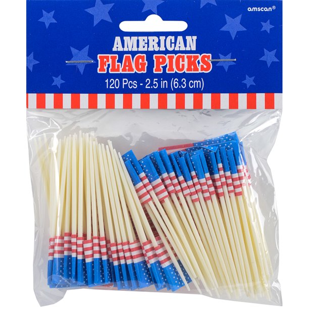 Flag Picks, 2.5", 144Pack, American