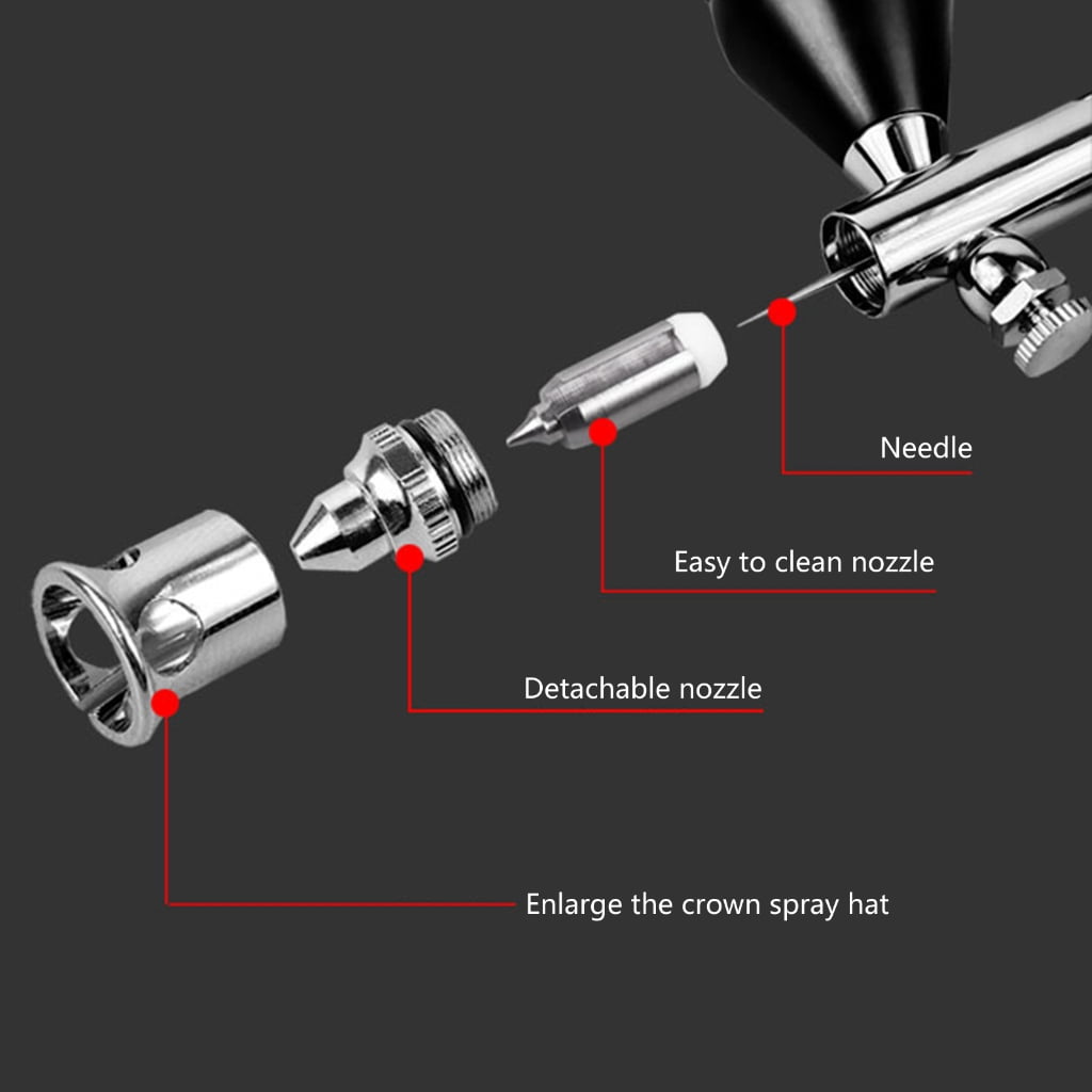 MOMOJIA Airbrush with Adjustable Sprays Ranges Comprehensive Airbrush set for Crafts Art