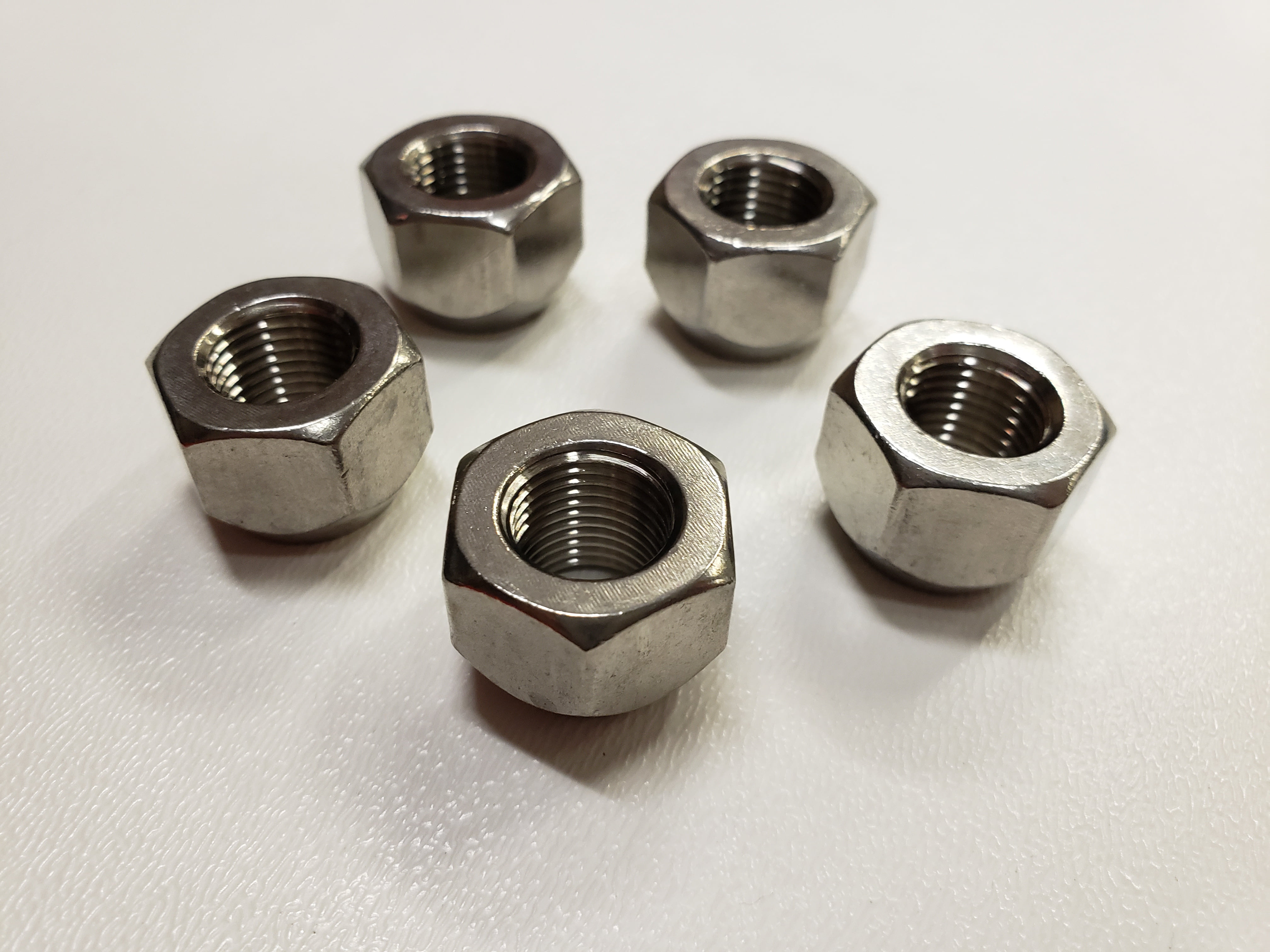Five (5) Pack Open 304 Stainless Steel 1/2-20 Lug Nuts For Trailer Stainless Steel Lug Nuts 1 2 X 20