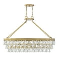 thumbnail image 2 of Windham 8-Light Linear Chandelier in Warm Brass, 2 of 7