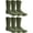6 Pair Green, variant on 6 Pairs Of Mens Military Grade Thick Padded Terry Lined Cotton Socks, Ribbed, Dry Wicking, Heavy Duty Crew Sock Green