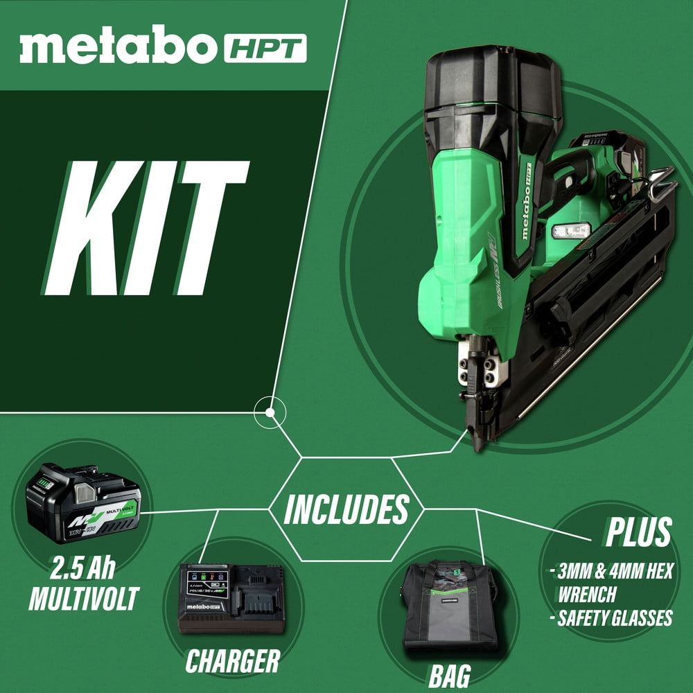 MultiVolt 36V Brushless Lithium-Ion Cordless Paper Strip Framing Nailer Kit (2.5 Ah)