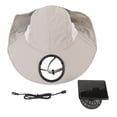 thumbnail image 2 of Sombrero De Abanico De Verano, Sombrero De Abanico Suave Y Transpirable Con Cordón De Ala Ancha Con Solapa Para El Cuello Para La Playa, 2 of 7