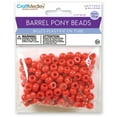 thumbnail image 2 of Craft Medley Barrel Pony Beads - Red, Package of 175, 2 of 2