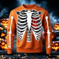 thumbnail image 2 of Afdoent Sweatshirts for Men Halloween Print Sweatshirt Fashion Long Sleeve Crewneck Pullover for Holiday Party, 2 of 4