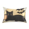 thumbnail image 7 of Yayeee Pillowcase King Size Set of 2 Satin Wrinkle Resistant Pillow Case, Beige Halloween Cat, 7 of 7