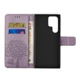 thumbnail image 4 of Galaxy S23 Ultra (6.8" 2023) PU Leather Case with Embossed Tree, [Kickstand & Card Slots & Lanyard] Anti-fall Shockproof Full-body Protective for Girls Women, Lightpurple, 4 of 6