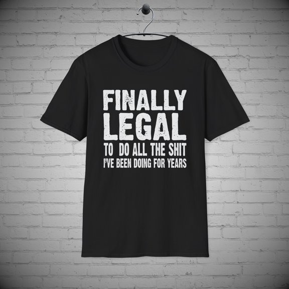 Birthday T-Shirt, 21st Birthday tee, Finally Legal tee, 21st Birthday Gift