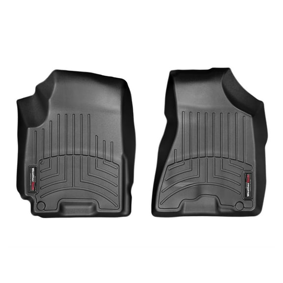 WeatherTech Custom Fit FloorLiners compatible with 2005-2010 Kia Sportage - 1st Row (Driver & Passenger), Black
