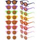 thumbnail image 1 of Frienda 16 pares de gafas de sol para niños, lindas gafas de sol redondas, gafas para niños, niñas, deportes al aire libre en la playa, edades de 3 a 10 años, 1 of 4
