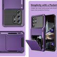 thumbnail image 6 of for Galaxy S23 Ultra Wallet Case 4-Card Credit Card Holder ID Slot Scratch Resistant Dual Layer Hybrid Protective Hard Shell Rugged TPU Bumper Armor Case for Galaxy S23 Ultra 6.8" GreyPurple, 6 of 14