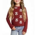 thumbnail image 5 of Actgleam Girls Sweaters Winter Pullover Long Sleeve Knit Sweater Jumper Tops,Purple,9-10Years, 5 of 8