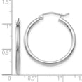 thumbnail image 4 of Boucles d'Oreilles Rondes en Tube d'Or Blanc 14 Carats, 4 of 8