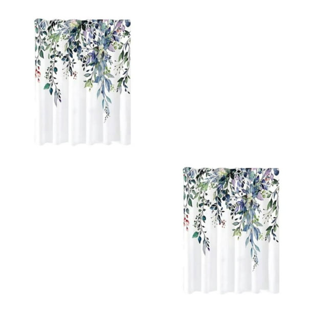 Cateissary Cortina de ducha de efecto drapeado fuerte para el baño del hogar cortina de baño de poliéster impermeable LS-015 120x180cm LS-015 120x180cm 2Conjunto