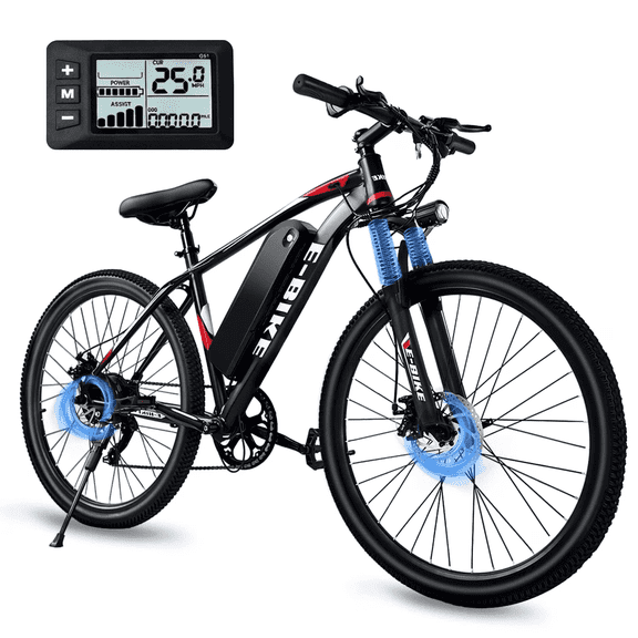 26" Electric Bike for Adults 750W Peak Motor, 25 mph Ebike, Electric Bicycles with 15° Uphill, Mountain Bike, 36V Battery, 45 Miles PAS Range, UL 2849