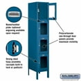 thumbnail image 4 of Salsbury Industries S-64155BL-U 12" Four Tier, 1 Wide x 5 Feet High x 15 Inches Deep, Unassembled See-Through Metal Locker, Blue, 4 of 4