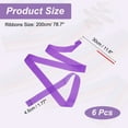 thumbnail image 2 of Uxcell Dance Ribbons, Gymnastics Dance Streamers with Non-Slip Wand Dance Flags Purple, 2 of 7