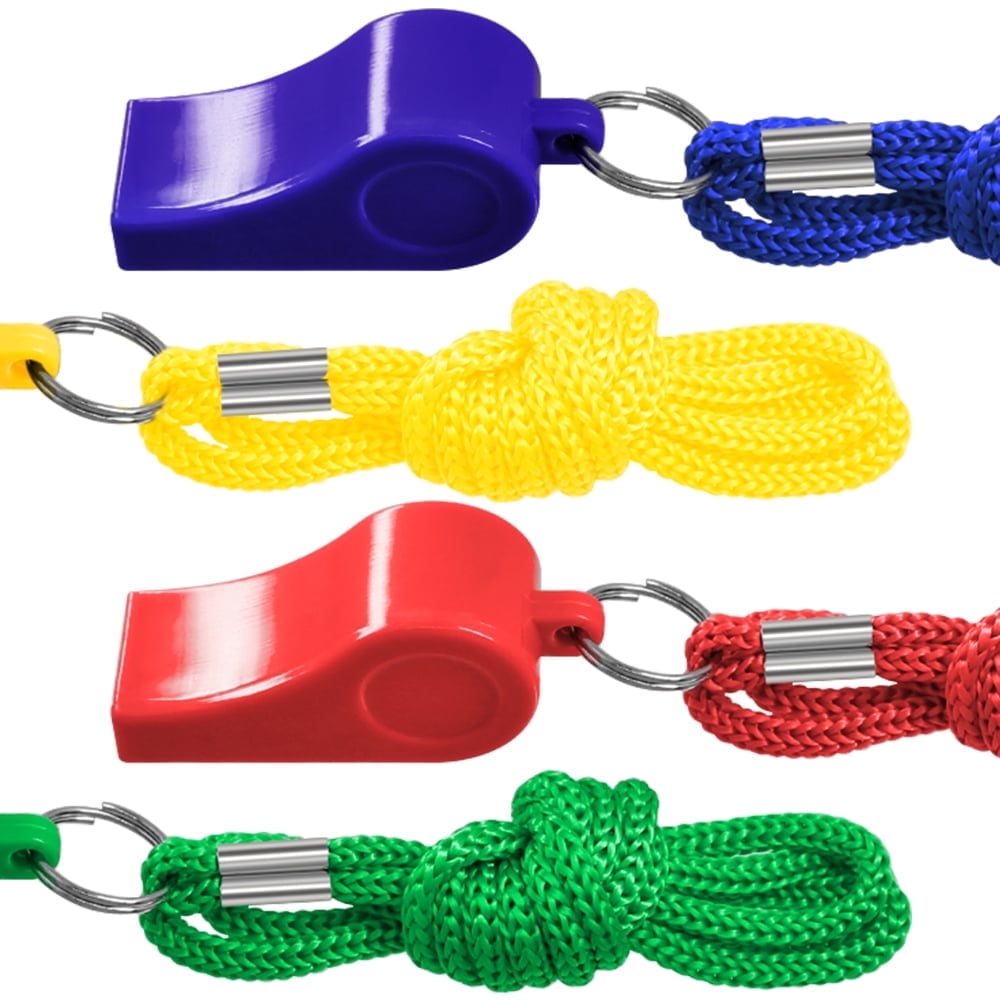 BESTSKY 8 Pcs Whistle, Coaches Referee Whistles with Lanyard for Football Sports Lifeguards Survival Emergency Training