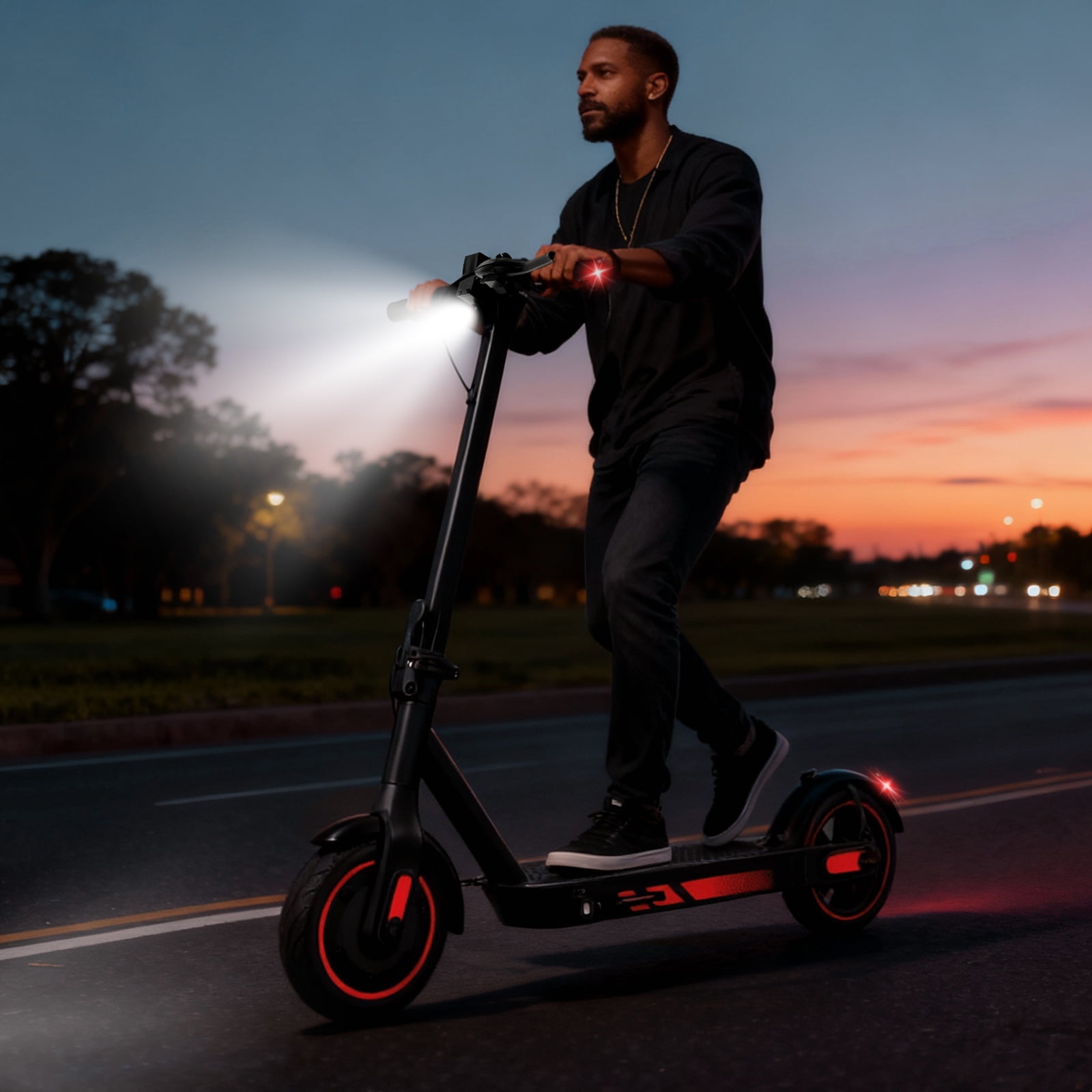 Portable Foldable Adults Electric Scooter for Teens,Fastest High Speed 25mph,Long Range 25Miles,500W Lightweight Escooter for Commuting,10" Air Tires