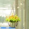 thumbnail image 4 of Inteprter Estante de flores Tamaño compacto Decoración Soporte colgante Suministros de jardín exquisitos Ganchos de maceta multicolor Jardín y Patio oro, 4 of 6
