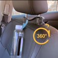 thumbnail image 3 of Ganchos Para Coche Soporte de gancho oculto para reposacabezas de coche 2 en 1, bastidores de asiento trasero para automóvil (1 pieza plateada), 3 of 5
