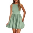 thumbnail image 1 of Vestido de verano PRETTYGARDEN 2025 casual sin mangas sin mangas verde, 1 of 9