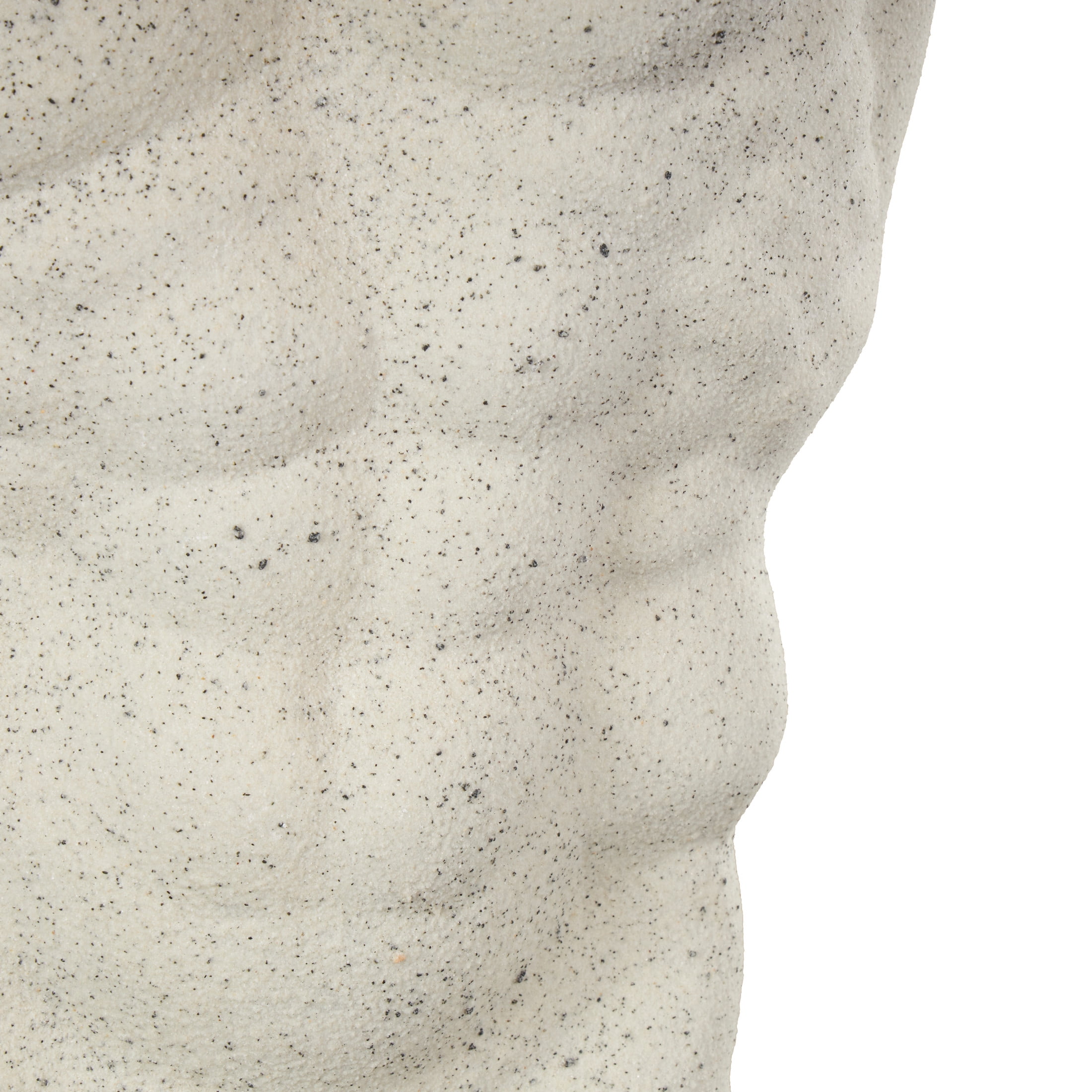13" x 20" White Polystone Textured People Sculpture with Black Speckles, by DecMode
