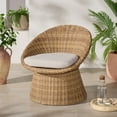 thumbnail image 2 of Safavieh Couture Lynsee Coastal Wicker Patio Chair, Natural, 2 of 12