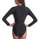 thumbnail image 3 of Traje de baño de surf para mujer, traje de baño de una pieza de manga larga con cremallera y protección UV, traje de baño azul lago L, 3 of 5