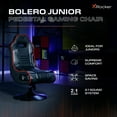 thumbnail image 2 of X Rocker Bolero Junior 2.1 Audio Pedestal Gaming Chair, Black, 26.77 x 24.41 x 36.81, 2 of 9