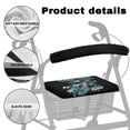 thumbnail image 5 of HELLHERO Turtle Flowers Rollator Seat Covers Easy Fit Backrest Covers & Sun & Dust Protector for Elderly Adults Outdoor Park for The Elderly, 5 of 7