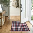 thumbnail image 2 of ODIKA Gingham Grid Crossing Bands Bold Interlocking Check Repeat Surface Pet Friendly & Kids Safe Bedside for Bedroom, Nursery, RV, 2 of 7