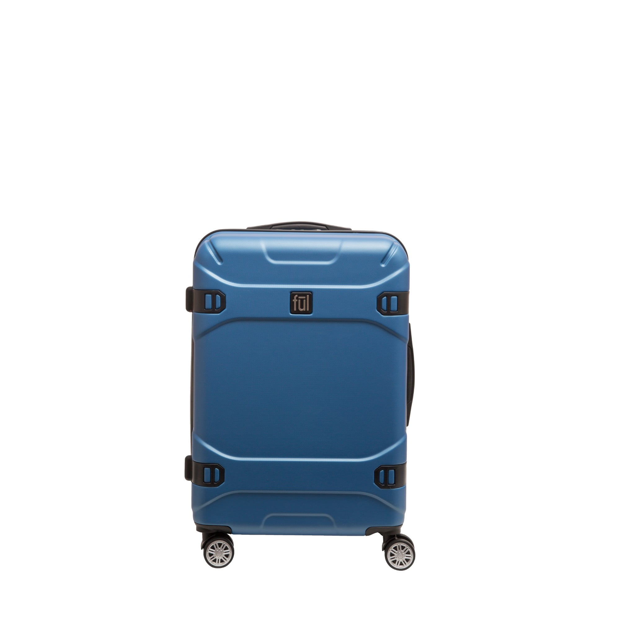FUL Molded Detail 25in Hard Sided Rolling Luggage, Blue Sky