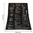 thumbnail image 2 of 90th Birthday Gifts For Women Men Blanket, Gifts For 90th Birthday Decorations, 1932 Birthday Gifts For Her,90 Years Old Gift for Mom Dad Grandparents, 90th Birthday Gifts Ideas Back in 1932 60"X50", 2 of 5