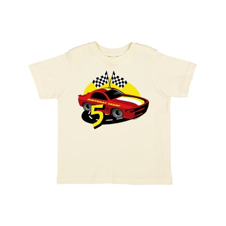 

Inktastic Race Car 5th Birthday Gift Toddler Boy Girl T-Shirt